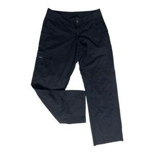 Prana Women Black Cargo Pants Size M Straight Leg Casual Zipper Closure